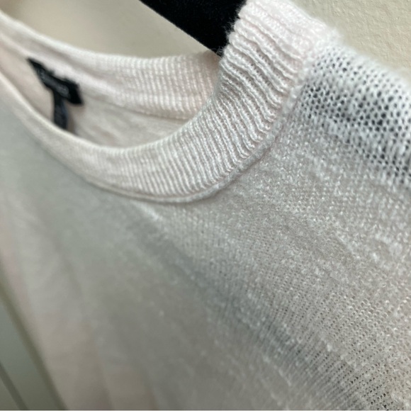 Eileen Fisher Organic Linen Cotton Top in Pink Medium Sweater Shirt - Picture 7 of 11